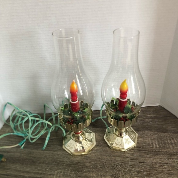 Vtg Electric Hurricane Candle Lamps - Picture 2 of 15